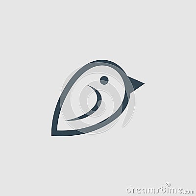 The bird monogram design logo inspiration Stock Photo