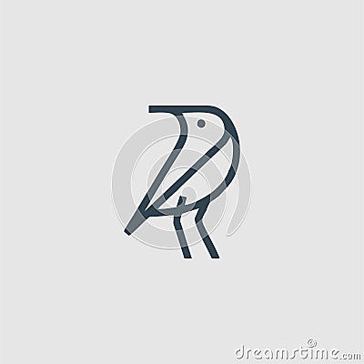 Bird monogram design logo inspiration Vector Illustration