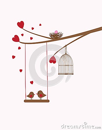 Bird Nest Vector Illustration