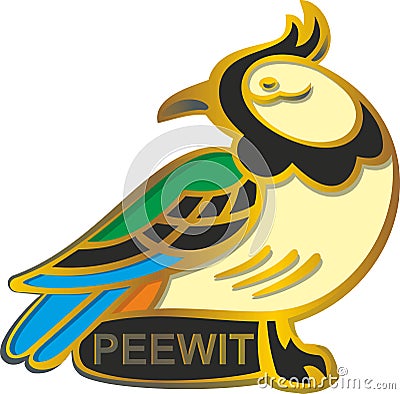 Bird peewit Vector Illustration