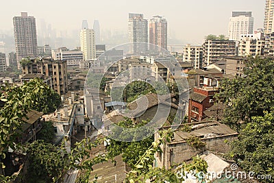 Bird's eye view of Chongqing, China Stock Photo