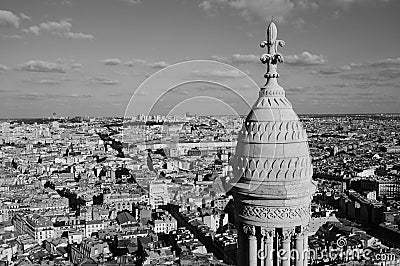 Bird's-eye view of city Paris Stock Photo