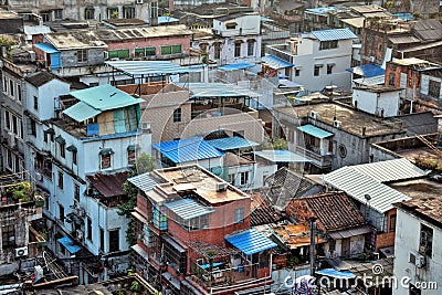 Urban buildings in old part of Guangzhou metropole of Guandong province, China. Stock Photo