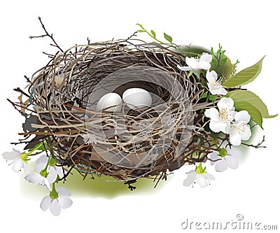 Bird`s Nest. Vector Illustration