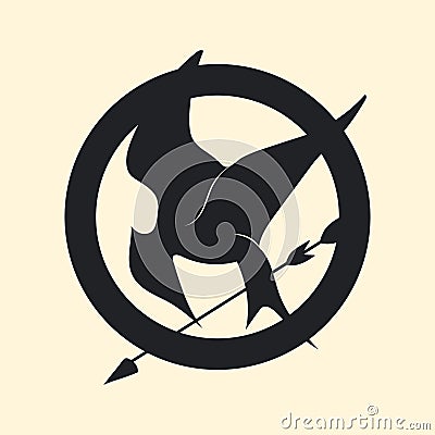 Bird sign Mockingjay. Vector illustration. Vector Illustration