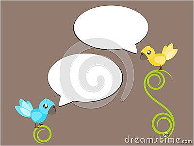 Bird talk illustration Vector Illustration