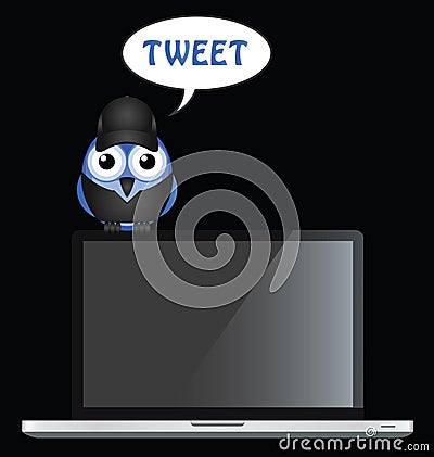 Bird Tweet Vector Illustration