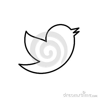 Bird vector icon, a little bird. The bird chirps icon. Vector icon EPS 10 Vector Illustration