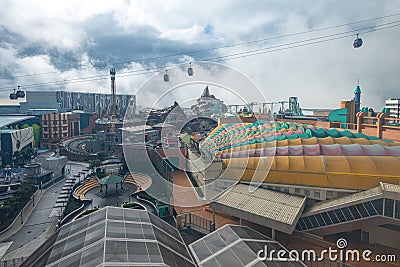 Bird view of the Skytropolis theme park at Genting highlands, Malaysia Editorial Stock Photo