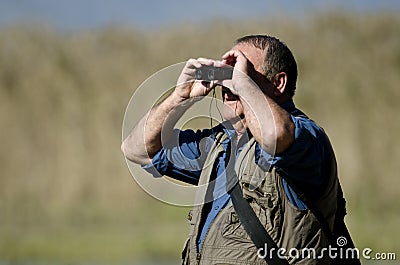 Bird Watcher Stock Photo