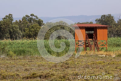 Bird whatching house, Cyprus Stock Photo