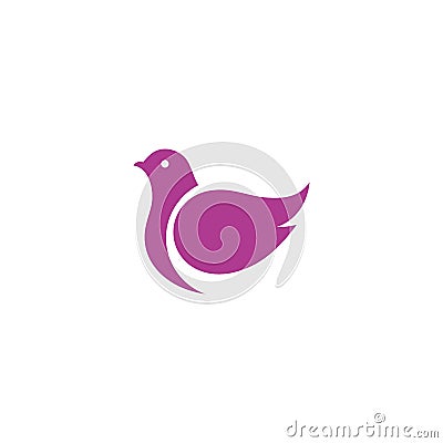 Bird wing Dove icon Template Vector Illustration