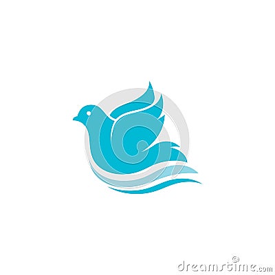 Bird wing Dove icon Template Vector Illustration