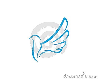 Bird wing Dove icon Template Cartoon Illustration
