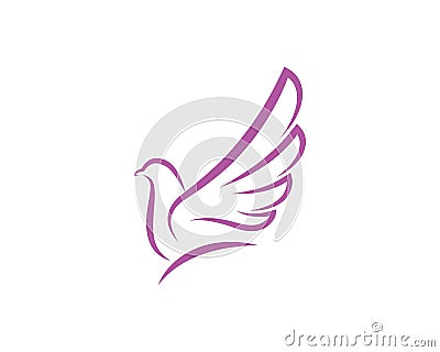 Bird wing Dove icon Template Cartoon Illustration