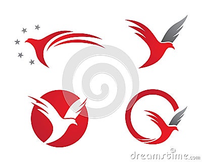 Bird wings logo Vector Illustration