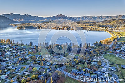 The beautiful autumn lookout of Roys Bay Stock Photo