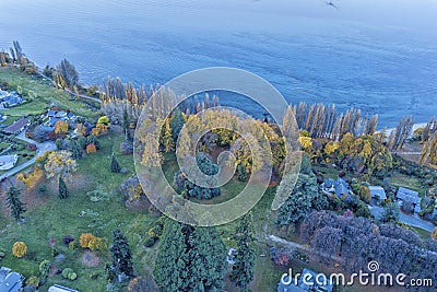 The beautiful autumn lookout of Roys Bay Stock Photo