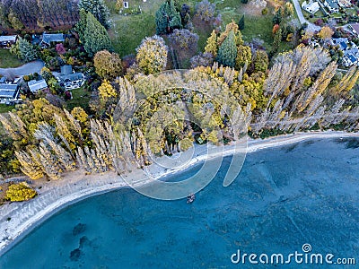 The beautiful autumn lookout of Roys Bay Stock Photo