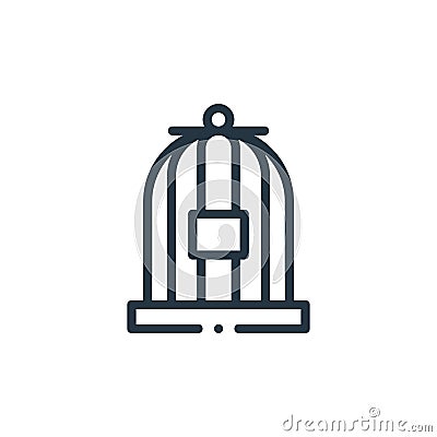 birdcage vector icon. birdcage editable stroke. birdcage linear symbol for use on web and mobile apps, logo, print media. Thin Vector Illustration