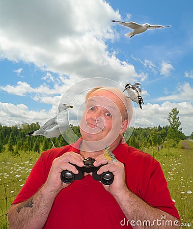 Birder, Birding, Bird-Watching Stock Photo