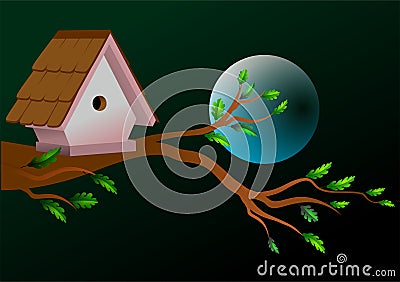 Birdhouse Vector Illustration