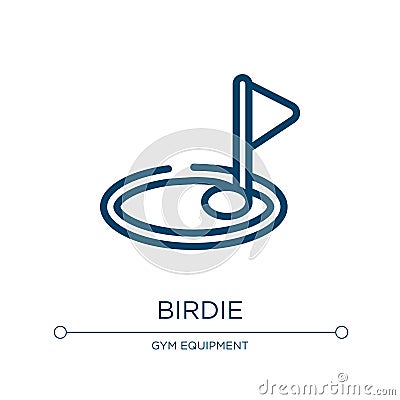 Birdie icon. Linear vector illustration from golf collection. Outline birdie icon vector. Thin line symbol for use on web and Vector Illustration