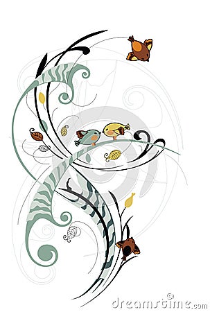 Birdies Vector Illustration