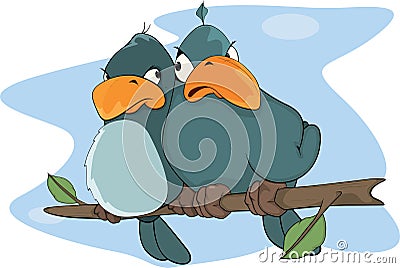Birdies. Cartoon Vector Illustration