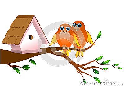 Birds cartoon Vector Illustration