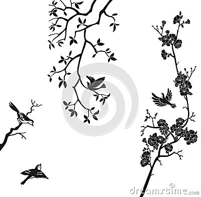 Birds design elements Vector Illustration