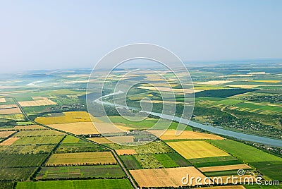 Birds eye view of the earth Stock Photo
