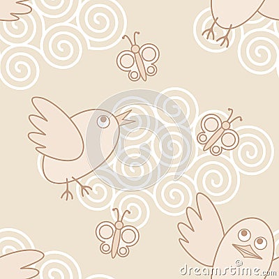 Birds-flying Vector Illustration