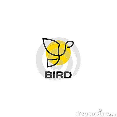 Birds logo icon vector design concept Bird logo design animal logo design Stock Photo