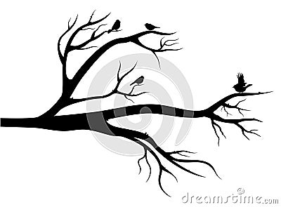 Birds on the tree Vector Illustration