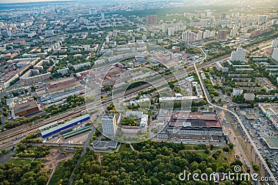 Birdseye view of Moscow Stock Photo