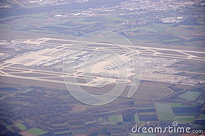 Birdview of Muinch Airport Stock Photo