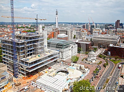 Birmingham City construction Editorial Stock Photo