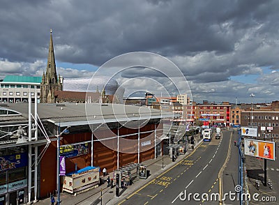 Birmingham Downtown on a cloudy but sunny day Editorial Stock Photo