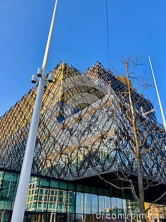 Angle of the Birmingham Library Editorial Stock Photo