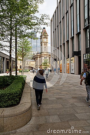 Birmingham West Midlands Great Britain.Clock Editorial Stock Photo