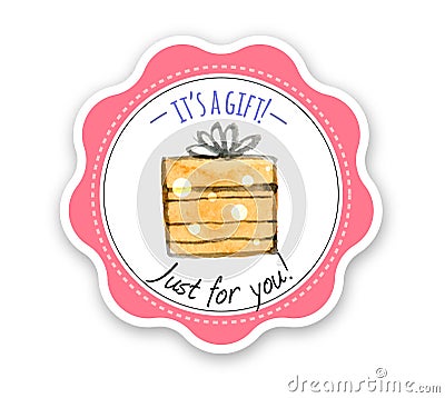 Birtday and gift Label vector. Vector Illustration