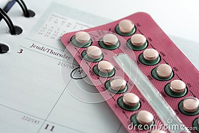 Birth control pills Stock Photo