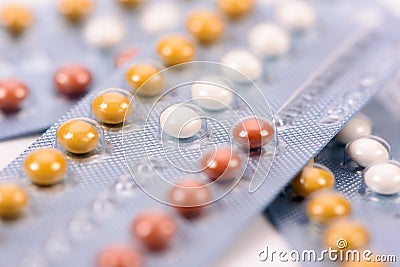 Birth control pills Stock Photo