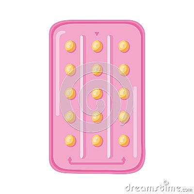 birth control pills package design Vector Illustration