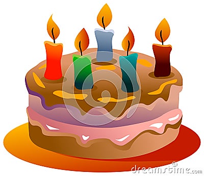 Birth day cake Vector Illustration