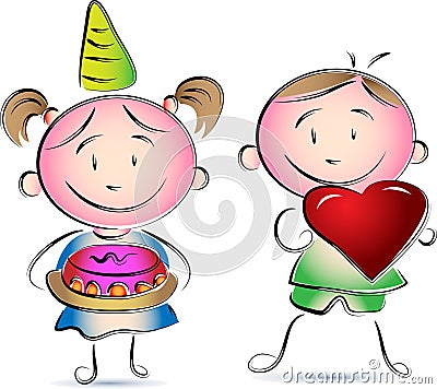 Birth day children Vector Illustration