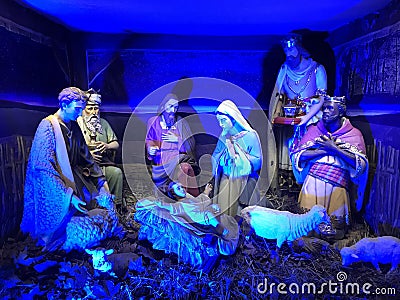 The birth of Jesus Crist scene Editorial Stock Photo