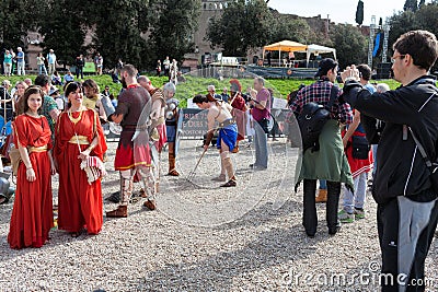 Birth Of Rome Festival 2015 Editorial Stock Photo