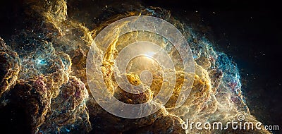 Birth Of Stars James Webb Artistic Depiction Stock Photo